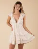 Deep V Ruffle Dress sold by U-NI-TY