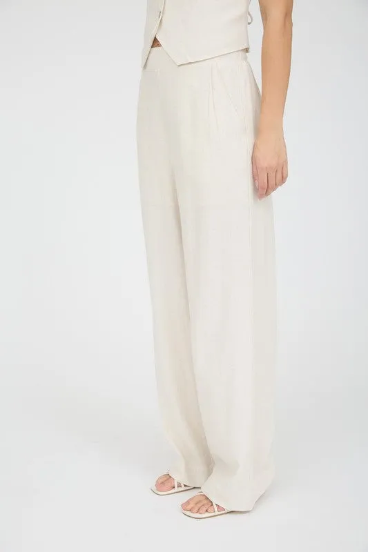 High Waisted Linen Wide Leg Pant sold by U-NI-TY product image thumbnail 4