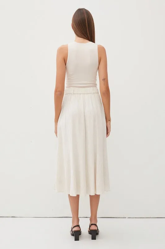 Flowy Midi Skirt With Belt Loops sold by U-NI-TY product image thumbnail 3