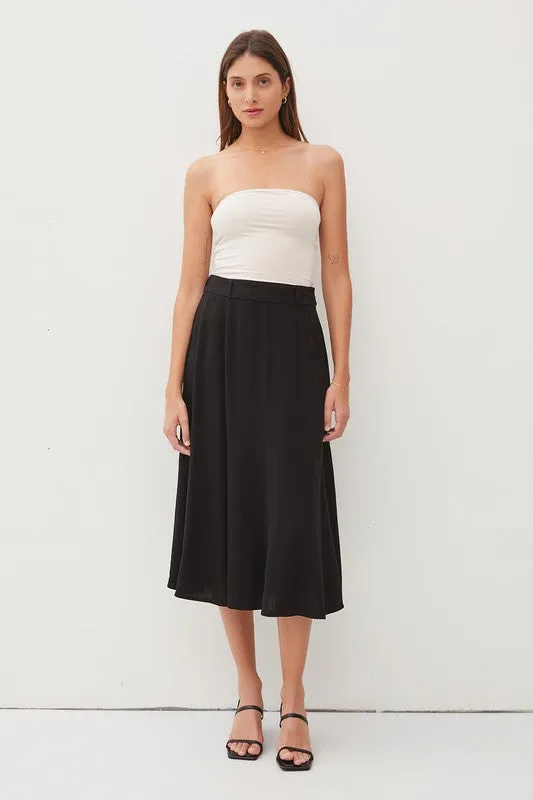 Flowy Midi Skirt With Belt Loops sold by U-NI-TY product image thumbnail 5
