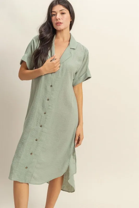 Casual Buttoned Midi Dress sold by U-NI-TY