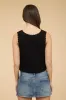 Floral Embroidery Front Tie Crochet Vest Top sold by U-NI-TY