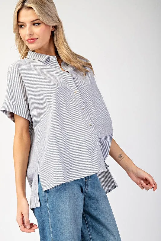 Striped Short Sleeve Top sold by U-NI-TY product image thumbnail 4