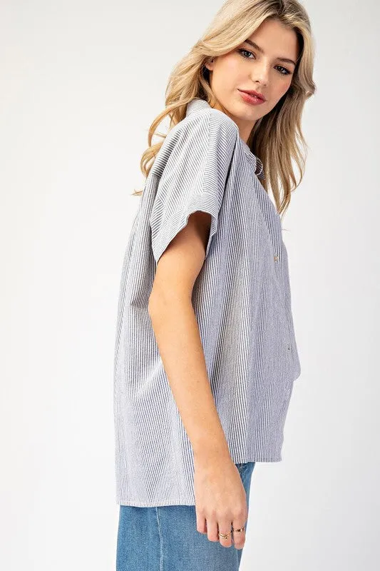 Striped Short Sleeve Top sold by U-NI-TY product image thumbnail 5