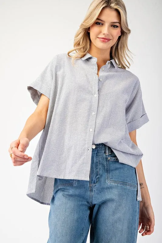 Striped Short Sleeve Top sold by U-NI-TY product image thumbnail 3