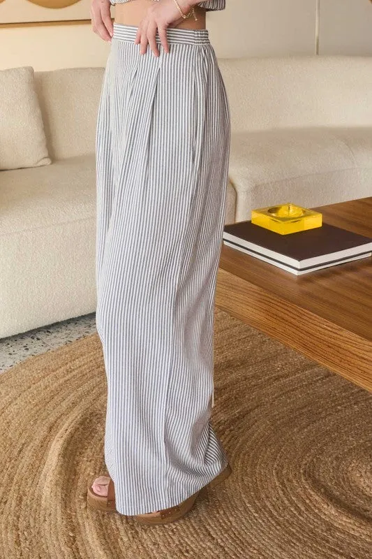 Stripe High Waist Pleated Pants sold by U-NI-TY product image thumbnail 3