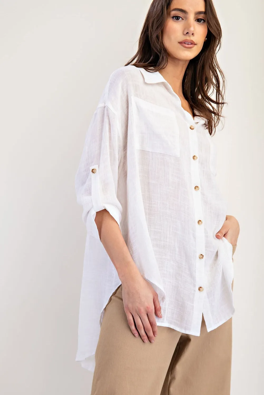 Lightweight Long Sleeve Blouse Top sold by U-NI-TY