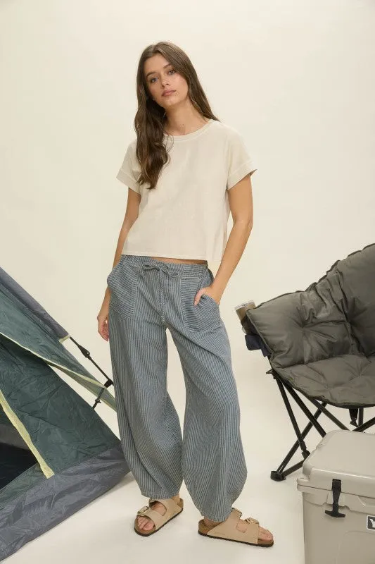 Washed Extended Shoulder Short Sleeve Knit Top sold by U-NI-TY product image thumbnail 2