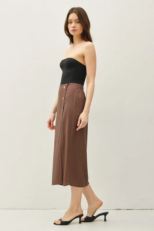 Linen Blend Midi Wrap Skirt sold by U-NI-TY product image thumbnail 3