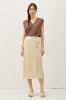 Linen Blend Midi Wrap Skirt sold by U-NI-TY