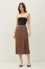 Linen Blend Midi Wrap Skirt sold by U-NI-TY