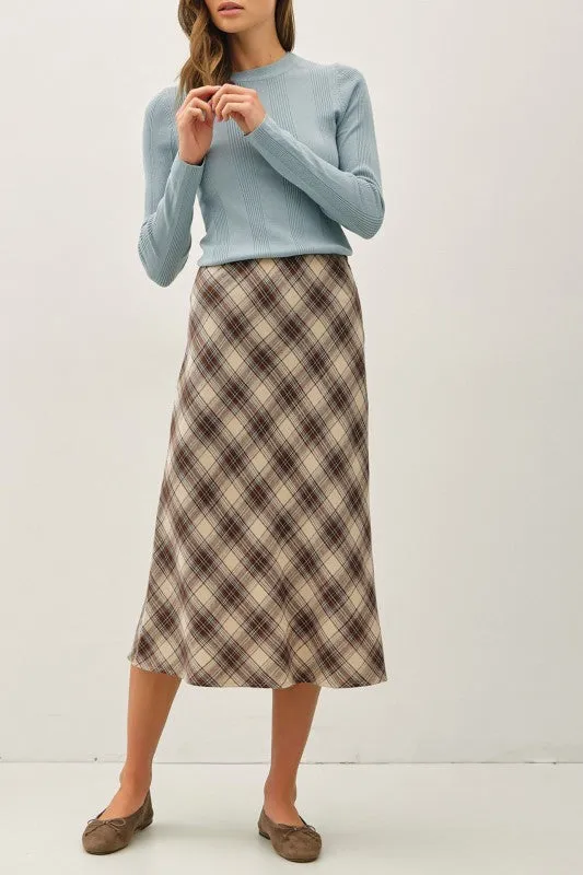 Irish Plaid Midi Skirt sold by U-NI-TY