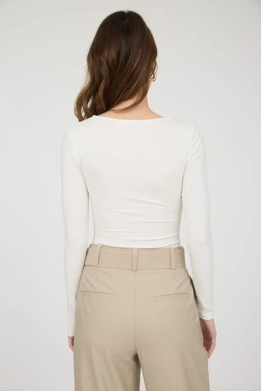 Square Neck Ruched Top sold by U-NI-TY