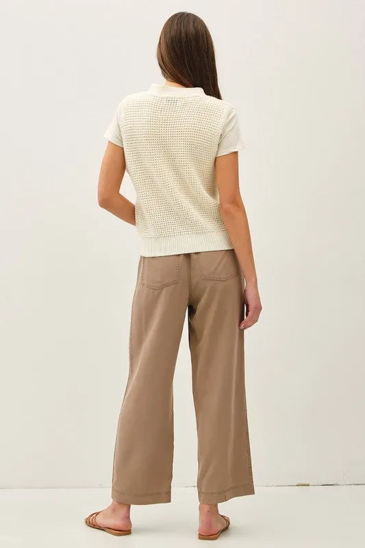 Chunky Waffle Knit Sweater Vest sold by U-NI-TY