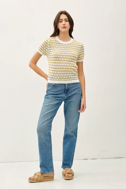 Crochet Knit Sweater Tee sold by U-NI-TY product image thumbnail 3