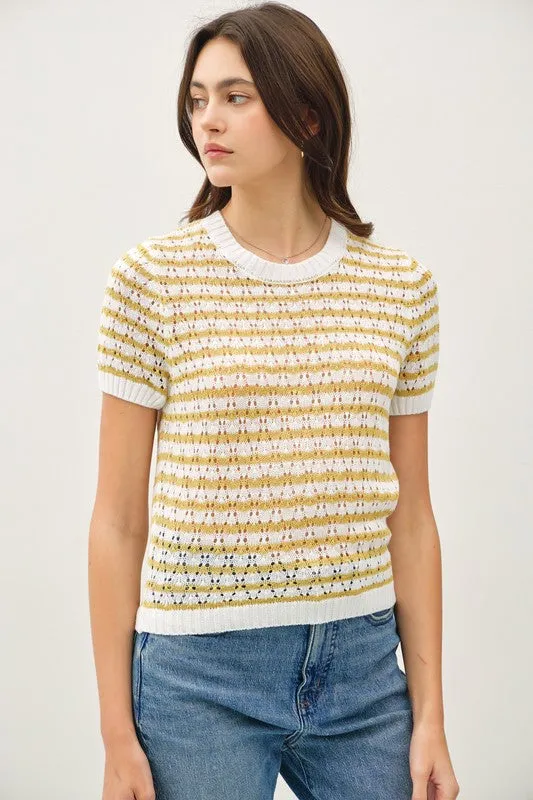 Crochet Knit Sweater Tee sold by U-NI-TY product image thumbnail 2