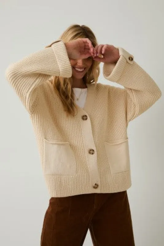 Oversize Button Up Cardigan sold by U-NI-TY