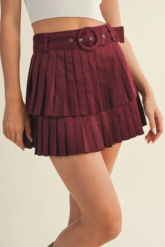 Suede Pleated Mini Skirt sold by U-NI-TY product image thumbnail 5