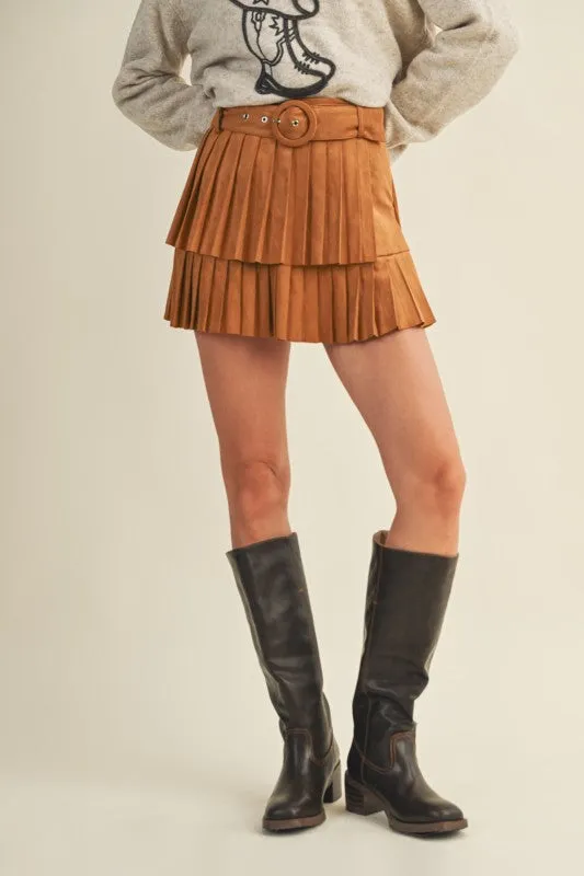 Suede Pleated Mini Skirt sold by U-NI-TY product image thumbnail 2