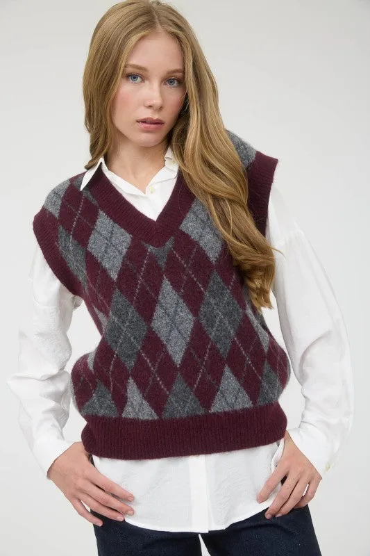 Argyle Knit Vest sold by U-NI-TY product image thumbnail 5