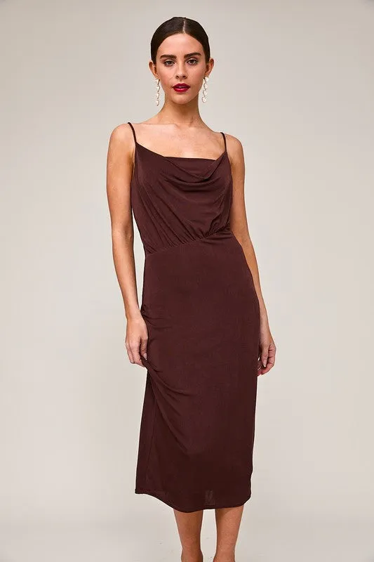 Cowl Neck Bodycon Midi Dress sold by U-NI-TY