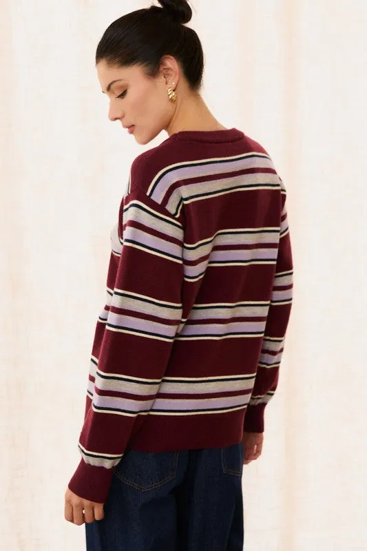 Round Neck Multi Stripe Sweater sold by U-NI-TY product image thumbnail 4