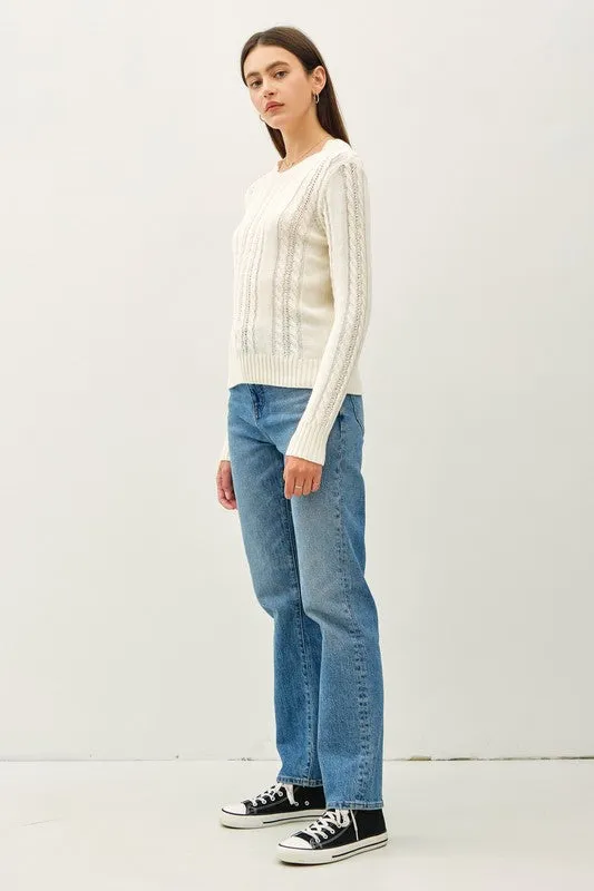 Classic Cable Knit Sweater sold by U-NI-TY