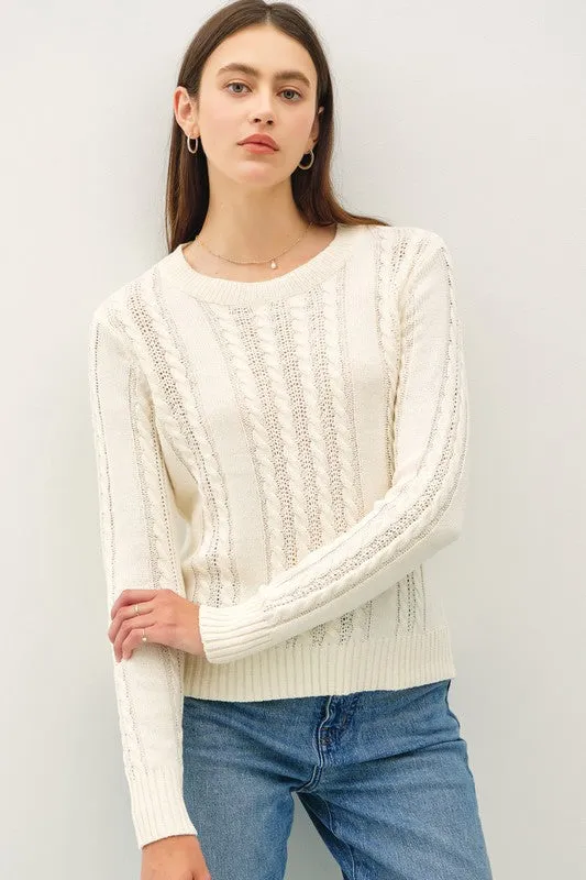 Classic Cable Knit Sweater sold by U-NI-TY product image thumbnail 2