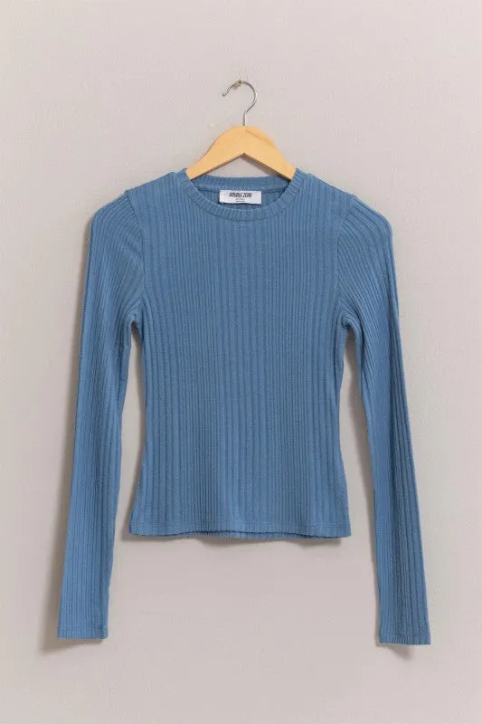 Brushed Ribbed Long Sleeve Top sold by U-NI-TY