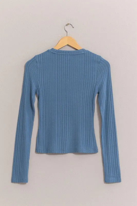 Brushed Ribbed Long Sleeve Top sold by U-NI-TY product image thumbnail 2