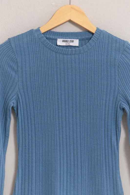Brushed Ribbed Long Sleeve Top sold by U-NI-TY product image thumbnail 3