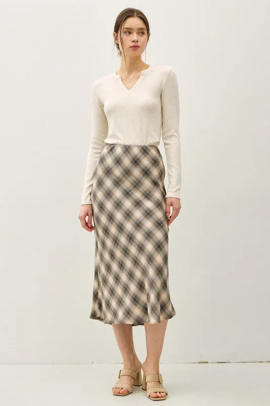 Tartan Plaid Midi Skirt sold by U-NI-TY product image thumbnail 2