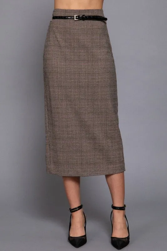 Waist Belt Column Skirt sold by U-NI-TY