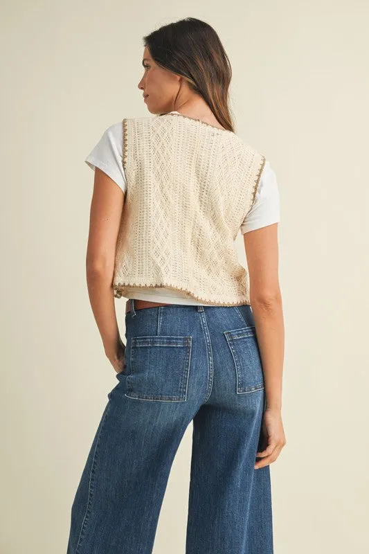 Blanket Stitch Crochet Vest sold by U-NI-TY product image thumbnail 3