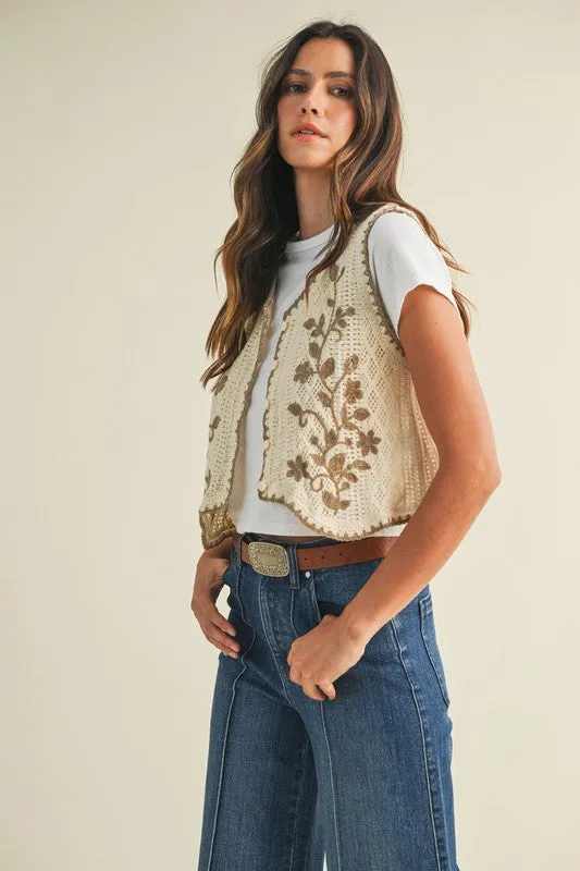 Blanket Stitch Crochet Vest sold by U-NI-TY product image thumbnail 4