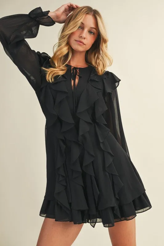 Tie Front Ruffled Dress sold by U-NI-TY