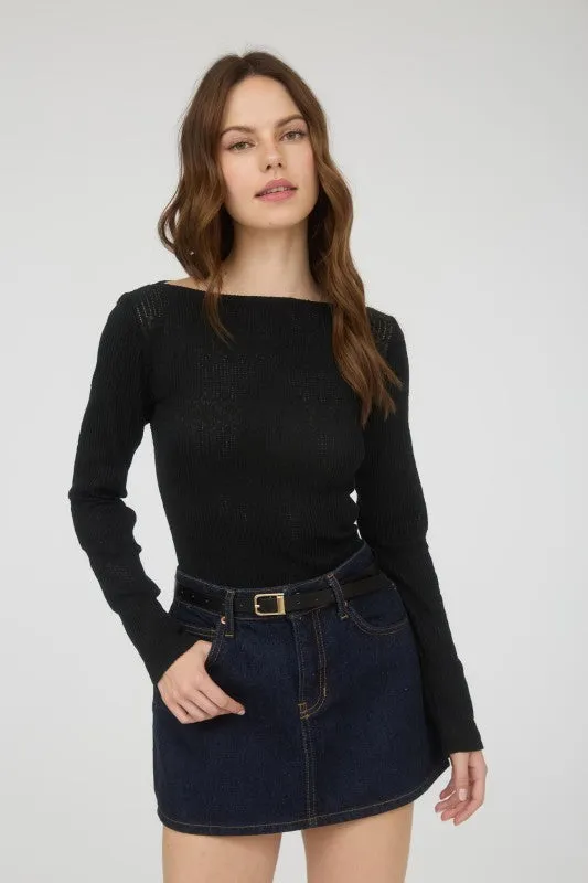 Boat Neck Crochet Top sold by U-NI-TY product image thumbnail 5