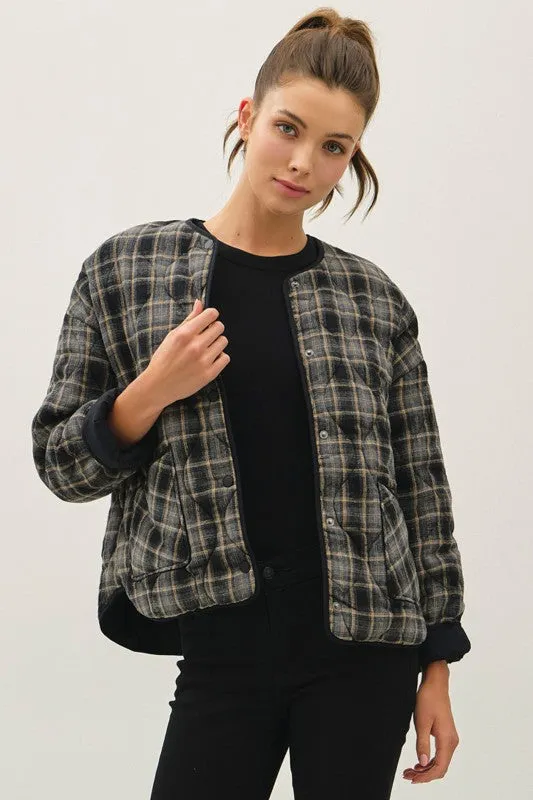 Quilted Plaid Jacket sold by U-NI-TY