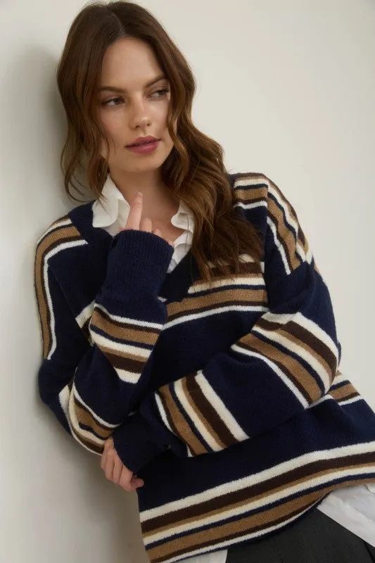 Stripe Multicolour Knit Sweater sold by U-NI-TY