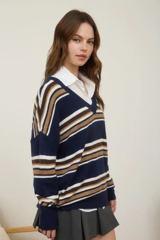 Stripe Multicolour Knit Sweater sold by U-NI-TY product image thumbnail 2