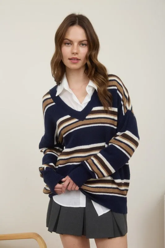 Stripe Multicolour Knit Sweater sold by U-NI-TY product image thumbnail 4