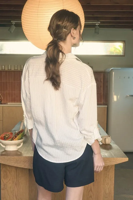 Pinstripe Collared Button Down sold by U-NI-TY product image thumbnail 2