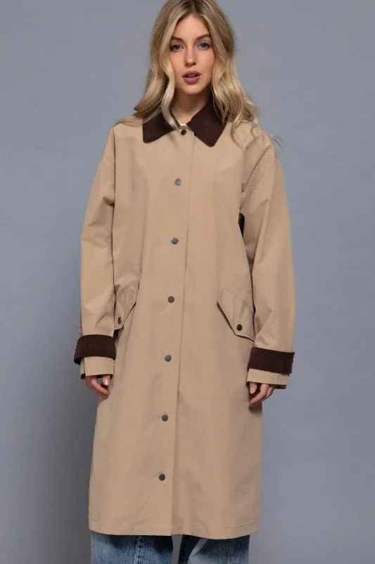 Contrast Collar Trench Coat sold by U-NI-TY product image thumbnail 3