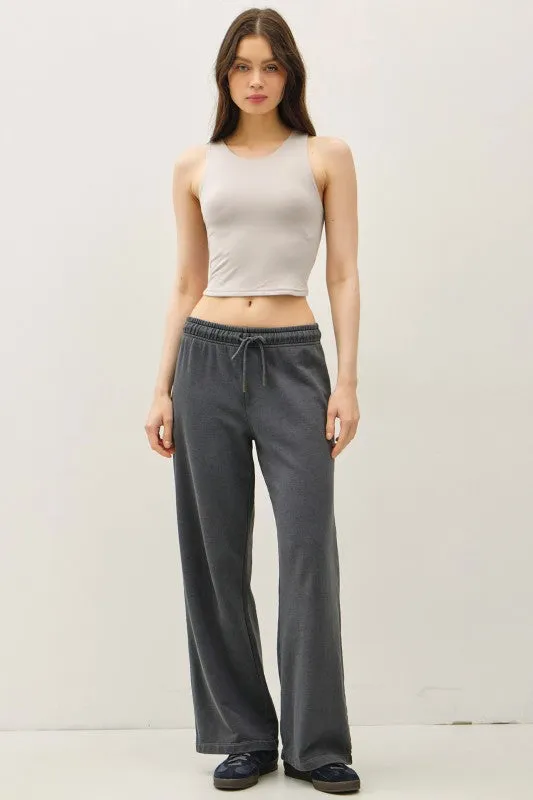 Acid Wash Wide Leg Pant sold by U-NI-TY