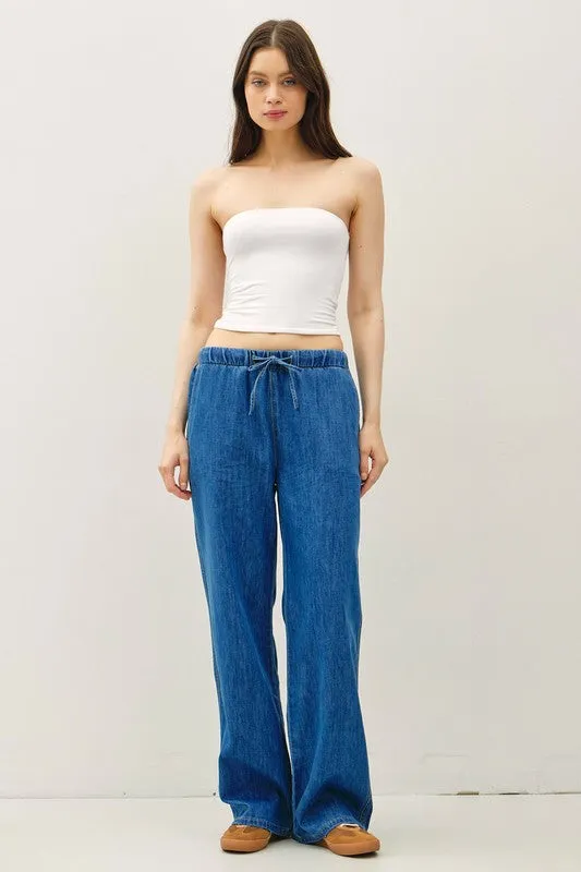 Denim Look Wide Leg Pants sold by U-NI-TY product image thumbnail 2