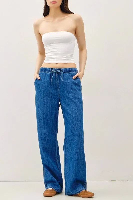 Denim Look Wide Leg Pants sold by U-NI-TY