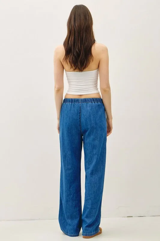 Denim Look Wide Leg Pants sold by U-NI-TY product image thumbnail 4