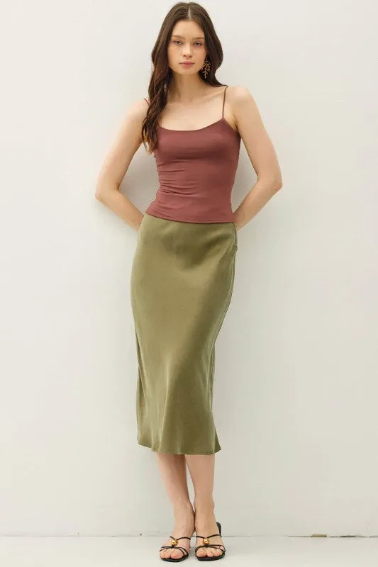 Suede Feel Midi Skirt sold by U-NI-TY