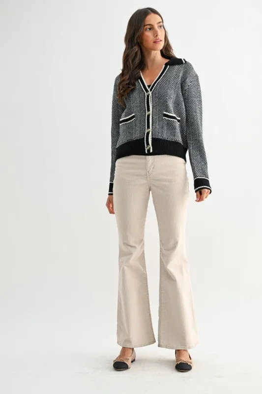 Herringbone Knit Cardigan sold by U-NI-TY product image thumbnail 2