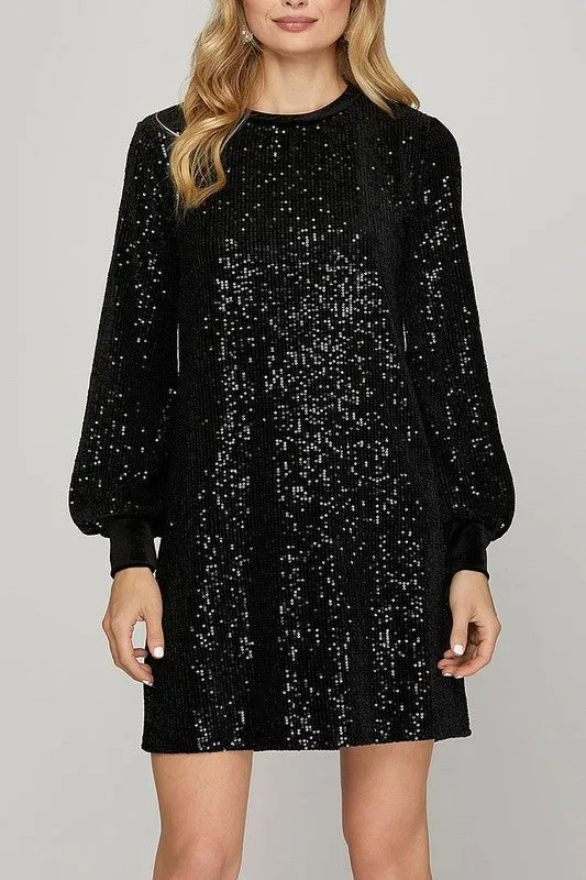 Sequin Velvet Mini Dress sold by U-NI-TY product image thumbnail 2